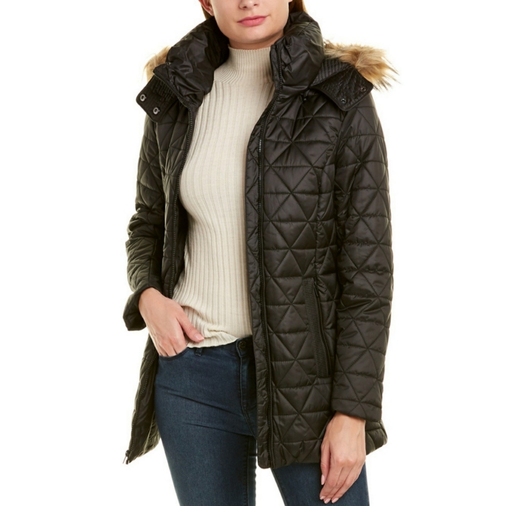 Marc New York Pyramid Quilted Puffer Anorak Coat